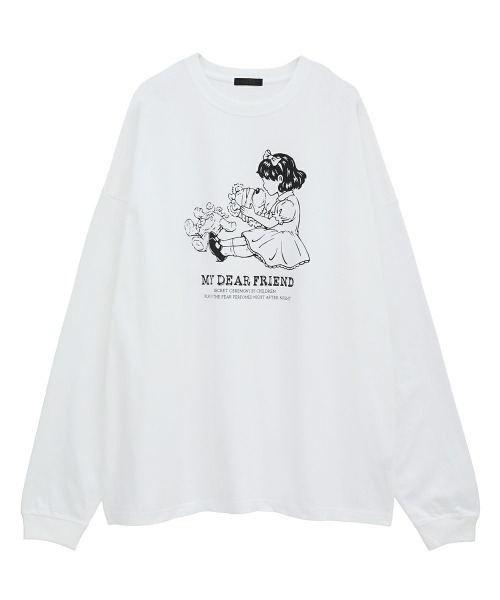 Candy Stripper（キャンディストリッパー）の「MY DEAR FRIEND L/S Tシャツ（Tシャツ/カットソー・レディース・ブラック/オフホワイト・FREE）」の10枚目の写真