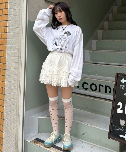 Candy Stripper（キャンディストリッパー）の「MY DEAR FRIEND L/S Tシャツ（Tシャツ/カットソー・レディース・ブラック/オフホワイト・FREE）」の14枚目の写真