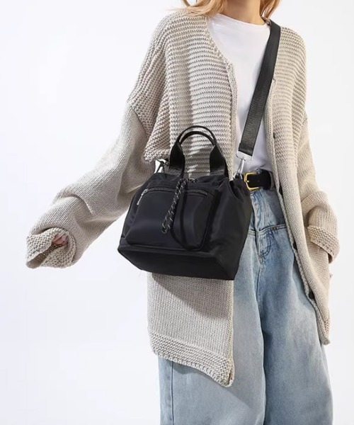 Miniministore(ミニミニストア)の「巾着ショルダーバッグ レディース 小さめ(ショルダーバッグ・レディース・ブラック/ベージュ/ダークグレー・FREE)」の5枚目の写真