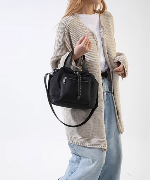 Miniministore(ミニミニストア)の「巾着ショルダーバッグ レディース 小さめ(ショルダーバッグ・レディース・ブラック/ベージュ/ダークグレー・FREE)」の6枚目の写真
