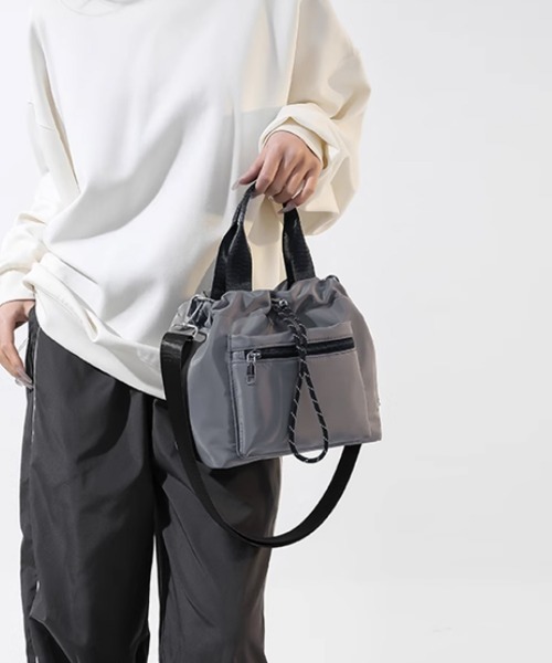 Miniministore(ミニミニストア)の「巾着ショルダーバッグ レディース 小さめ(ショルダーバッグ・レディース・ブラック/ベージュ/ダークグレー・FREE)」の11枚目の写真