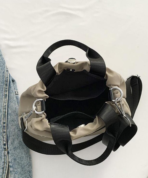 Miniministore(ミニミニストア)の「巾着ショルダーバッグ レディース 小さめ(ショルダーバッグ・レディース・ブラック/ベージュ/ダークグレー・FREE)」の18枚目の写真