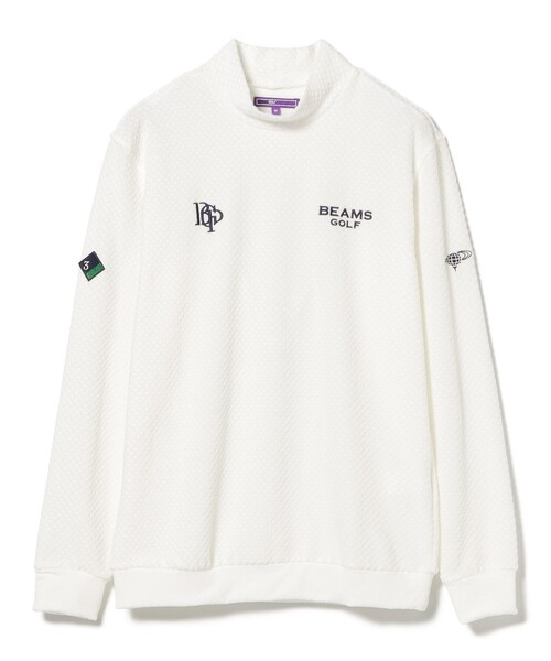 BEAMS GOLF(ビームスゴルフ)の「PURPLE LABEL / スフィダンテ グリッド モックネックシャツ(Tシャツ/カットソー・メンズ・チャコールグレー/ホワイト/ネイビー・S/M/L/XL)」の9枚目の写真