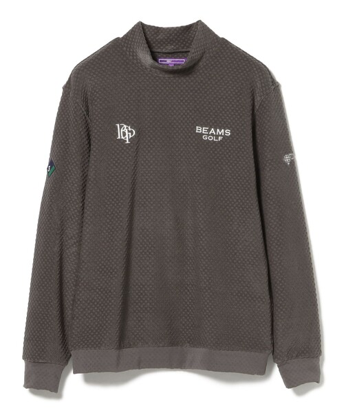 BEAMS GOLF(ビームスゴルフ)の「PURPLE LABEL / スフィダンテ グリッド モックネックシャツ(Tシャツ/カットソー・メンズ・チャコールグレー/ホワイト/ネイビー・S/M/L/XL)」の12枚目の写真