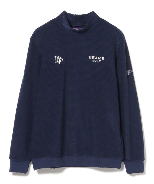 BEAMS GOLF(ビームスゴルフ)の「PURPLE LABEL / スフィダンテ グリッド モックネックシャツ(Tシャツ/カットソー・メンズ・チャコールグレー/ホワイト/ネイビー・S/M/L/XL)」の19枚目の写真
