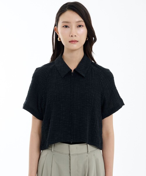 トップス Tokyo スラブリブフロントジップTOP（Tシャツ/カットソー）｜PUBLIC