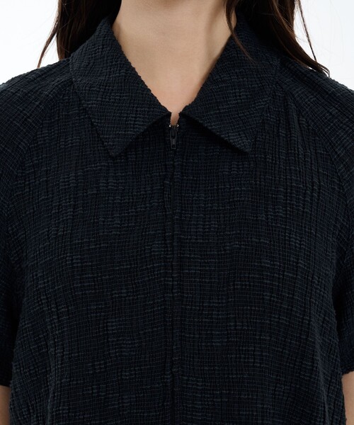 tシャツ スラブリブフロントジップTOP レディース PUBLIC TOKYO tシャツ スラブリブフロントジップTOP レディース