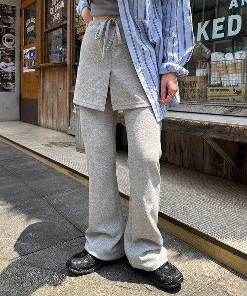 Kastane（カスタネ）の「【低身長サイズ/2サイズ展開】テレコリブスカパン（その他パンツ・レディース・ブラック/グレー・1/0）」の18枚目の写真