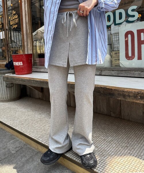 Kastane（カスタネ）の「【低身長サイズ/2サイズ展開】テレコリブスカパン（その他パンツ・レディース・ブラック/グレー・1/0）」の19枚目の写真