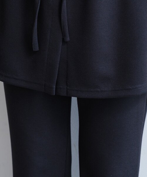 Kastane（カスタネ）の「【低身長サイズ/2サイズ展開】テレコリブスカパン（その他パンツ・レディース・ブラック/グレー・1/0）」の10枚目の写真