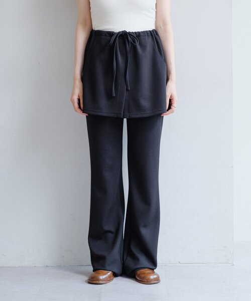 Kastane（カスタネ）の「【低身長サイズ/2サイズ展開】テレコリブスカパン（その他パンツ・レディース・ブラック/グレー・1/0）」の14枚目の写真