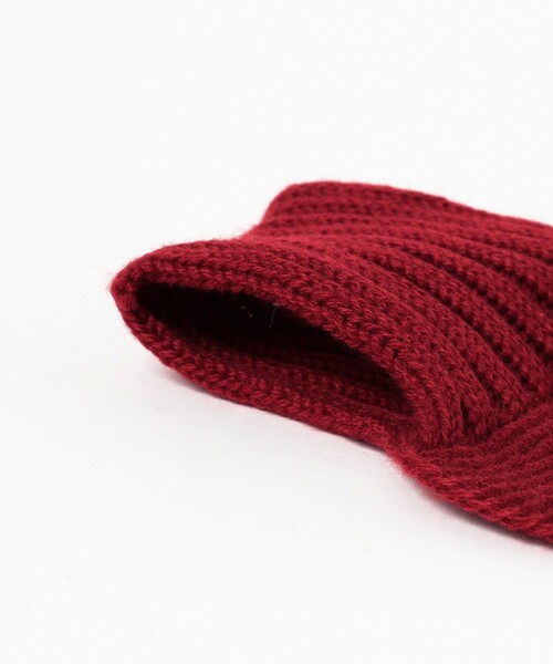 BEAMS BOY（ビームスボーイ）の「段リブ チビ ストール（マフラー・レディース・ホワイト系その他7/カーキ/レッド・ONE SIZE）」の8枚目の写真