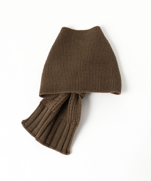 BEAMS BOY（ビームスボーイ）の「段リブ チビ ストール（マフラー・レディース・ホワイト系その他7/カーキ/レッド・ONE SIZE）」の10枚目の写真