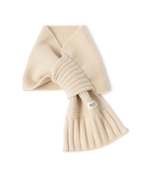 BEAMS BOY（ビームスボーイ）の「段リブ チビ ストール（マフラー・レディース・ホワイト系その他7/カーキ/レッド・ONE SIZE）」の14枚目の写真