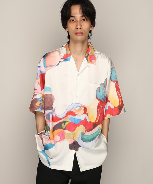 YEN TOWN MARKET(イェンタウンマーケット)の「【Nujabes】 ヌジャベス First Collection アロハシャツ(シャツ/ブラウス・メンズ・ブラック/ホワイト・M/L/XL)」の4枚目の写真