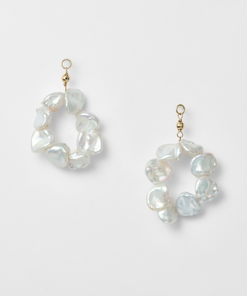 K10淡水パールピアスチャーム（チャーム）｜agete（アガット）の