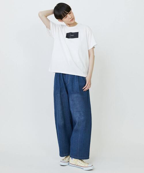 FRAPBOIS（フラボア）の「エトリーT（Tシャツ/カットソー・レディース・ブラック/ブルー/ホワイト・0/1/2）」の9枚目の写真