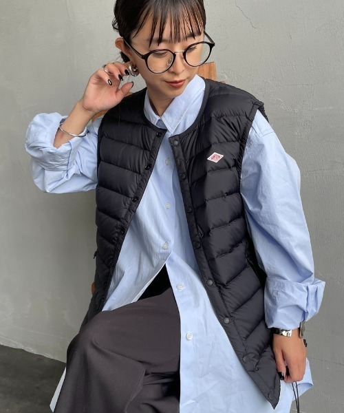 DANTON/ダントン] インナーダウン クルーネックベスト（ダウンベスト