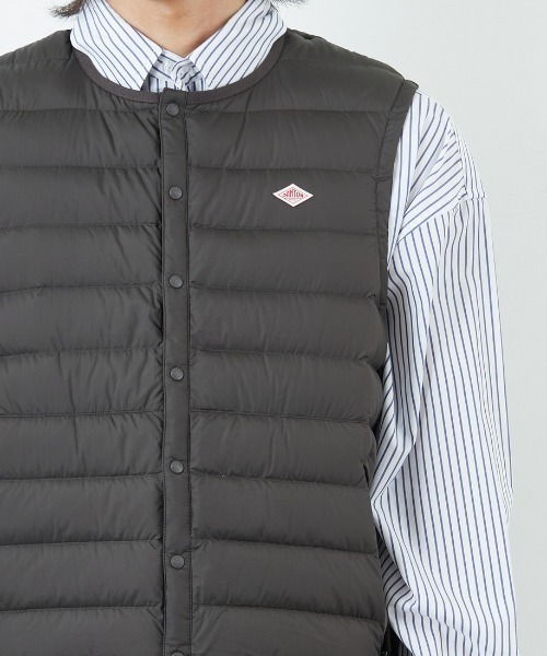 DANTON（ダントン）の「[DANTON/ダントン] インナーダウン クルーネックベスト（ダウンベスト・レディース・ブラック/チャコール/ライトベージュ・L/M/S）」の19枚目の写真