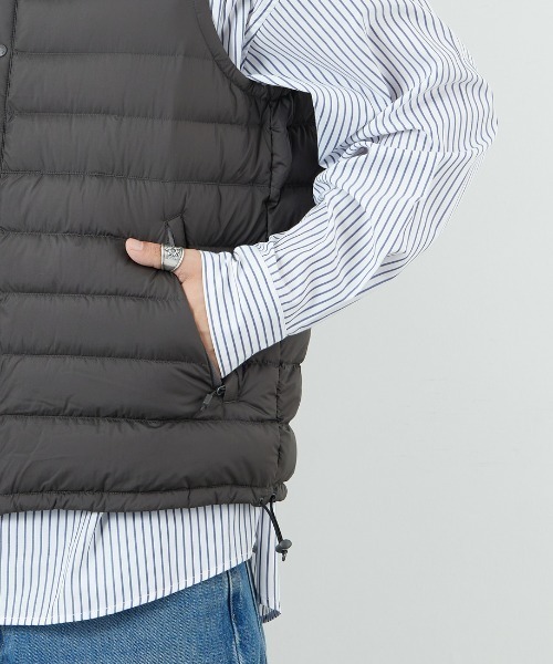 DANTON（ダントン）の「[DANTON/ダントン] インナーダウン クルーネックベスト（ダウンベスト・レディース・ブラック/チャコール/ライトベージュ・L/M/S）」の20枚目の写真