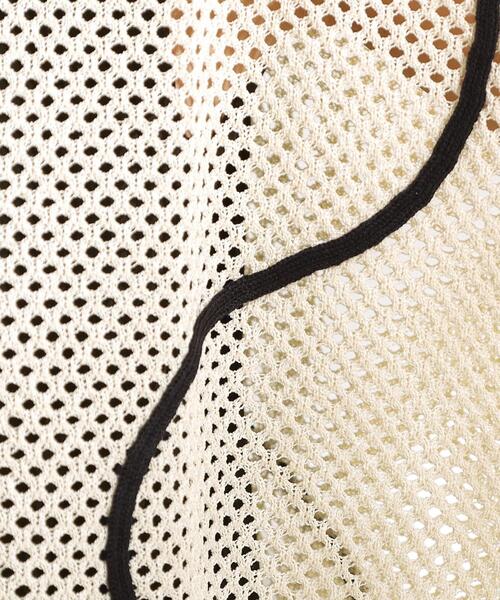 Cutie Blonde（キューティーブロンド）の「【前後2WAY/S-LL】にょろにょろ刺繍メッシュカーディガン（カーディガン/ボレロ・レディース・ダークブラウン/オレンジ/オフホワイト・02/04/01/03）」の10枚目の写真