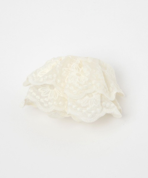 GLOBAL WORK（グローバルワーク）の「レースパチパチヘアカフ/583545（バレッタ/ヘアクリップ・レディース・ホワイト/ベージュ/ベージュ系その他3・FREE）」の4枚目の写真