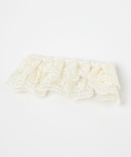 GLOBAL WORK（グローバルワーク）の「レースパチパチヘアカフ/583545（バレッタ/ヘアクリップ・レディース・ホワイト/ベージュ/ベージュ系その他3・FREE）」の5枚目の写真