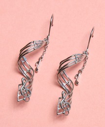 gargle（ガーグル）の「gargle ガーグル：MUSICシリーズ　flowing music　音楽　ピアス（ピアス（両耳用））」