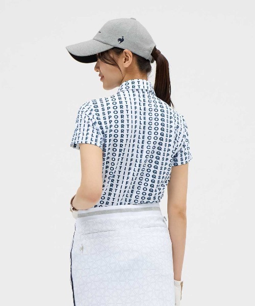 le coq sportif GOLF(ルコックスポルティフゴルフ)の「【le coq sportif GOLF】吸汗速乾/UVカットストレッチ半袖シャツ ゴルフウェア(ポロシャツ・レディース・ベージュ/ブラック/レッド/ホワイト・S/M/L/XL)」の2枚目の写真