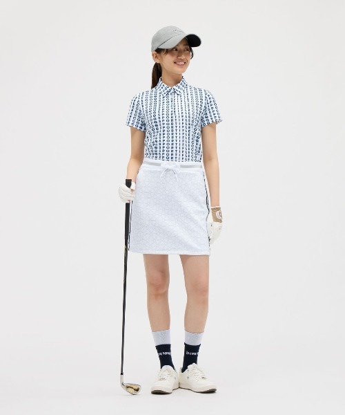 le coq sportif GOLF(ルコックスポルティフゴルフ)の「【le coq sportif GOLF】吸汗速乾/UVカットストレッチ半袖シャツ ゴルフウェア(ポロシャツ・レディース・ベージュ/ブラック/レッド/ホワイト・S/M/L/XL)」の6枚目の写真