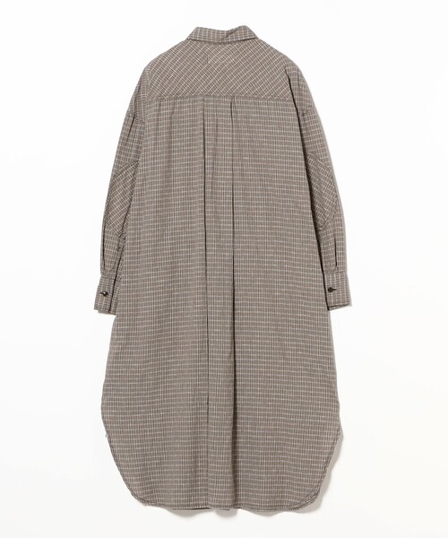 BEAMS BOY（ビームスボーイ）の「ワーク チェック ワンピース（ワンピース・レディース・ライトブラウン/ブルー・ONE SIZE）」の13枚目の写真