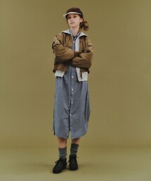 BEAMS BOY | ワーク チェック ワンピース(ワンピース)