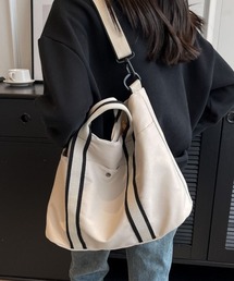 shoppinggo | トートバッグ A4サイズ対応 肩掛け BAG シンプル フェミニン お洒落 手提げバッグ ファスナー付き 大容量 通勤(トートバッグ)