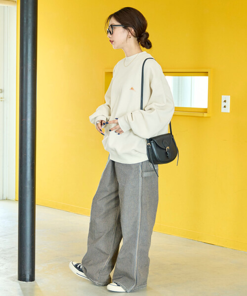 FREAK'S STORE（フリークスストア）の「限定展開 KELTY × FREAK'S STORE/ケルティ 別注 裏起毛 ワンポイント スウェット（スウェット・レディース・ベージュ/ネイビー/ライトグレー/ワインレッド/ブラック/ナチュラル/チャコールグレー・ﾌﾘ-）」の9枚目の写真
