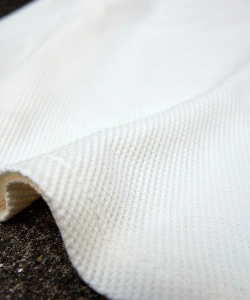 MONO-MART（モノマート）の「抗菌防臭ワッフル｜ヘンリーネック こなれプルオーバー（Tシャツ/カットソー・レディース・ネイビー/ライトグレー/レッド/ブラウン/ブラック/ホワイト系/オフホワイト/ピンク/モカ・FREE）」の13枚目の写真