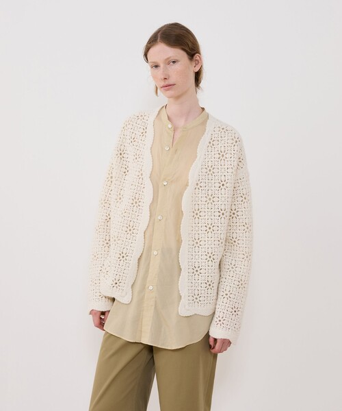 カシミヤレース フロントオープンカーディガン（カーディガン/ボレロ