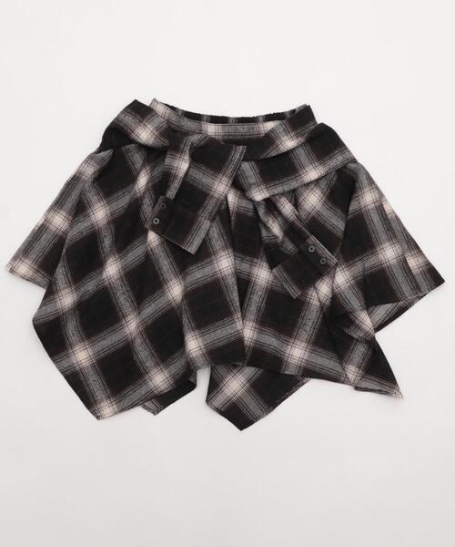 WEGO（ウィゴー）の「WEGO/【25年秋冬新作】ネルシャツライクイレヘムミニスカート（スカート・レディース・ブラウン/ブラック・FREE）」の19枚目の写真