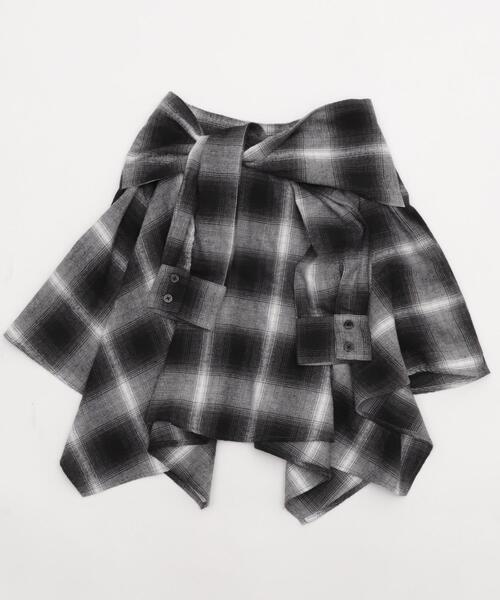 WEGO（ウィゴー）の「WEGO/【25年秋冬新作】ネルシャツライクイレヘムミニスカート（スカート・レディース・ブラウン/ブラック・FREE）」の20枚目の写真