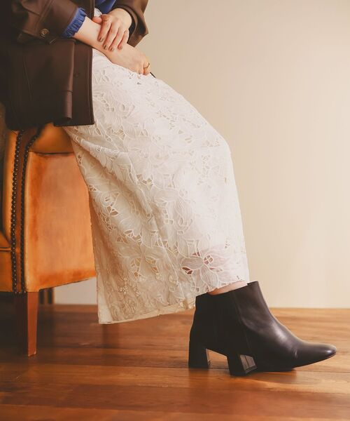 le.coeur blanc(ルクールブラン)の「モチーフレーススカート(スカート・レディース・オフホワイト/ブラック・38)」の16枚目の写真