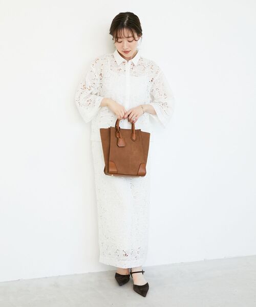 le.coeur blanc(ルクールブラン)の「モチーフレーススカート(スカート・レディース・オフホワイト/ブラック・38)」の22枚目の写真