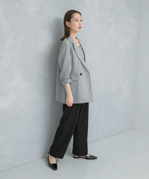 URBAN RESEARCH ROSSO WOMEN(アーバンリサーチ ロッソ)の「セミシアーテーラードジャケット(その他アウター・レディース・グレー/オフホワイト・FREE)」の12枚目の写真