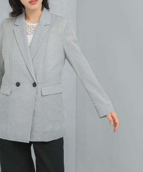 URBAN RESEARCH ROSSO WOMEN(アーバンリサーチ ロッソ)の「セミシアーテーラードジャケット(その他アウター・レディース・グレー/オフホワイト・FREE)」の19枚目の写真