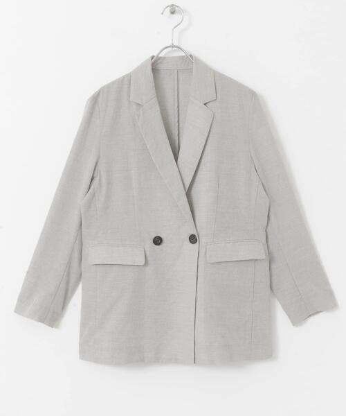 URBAN RESEARCH ROSSO WOMEN(アーバンリサーチ ロッソ)の「セミシアーテーラードジャケット(その他アウター・レディース・グレー/オフホワイト・FREE)」の22枚目の写真