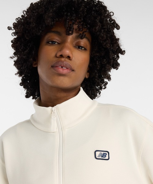 NEW BALANCE(ニューバランス)の「Post Season ピケトラックジャケット(ブルゾン・レディース・ブラック/ライトベージュ・X-LARGE/LARGE/MEDIUM/SMALL)」の3枚目の写真