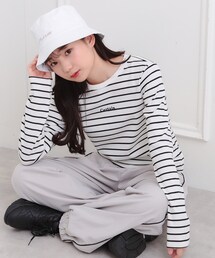 PINK-latte（ピンクラテ）の「シンプルテレコプルオーバー（Tシャツ/カットソー・キッズ）」