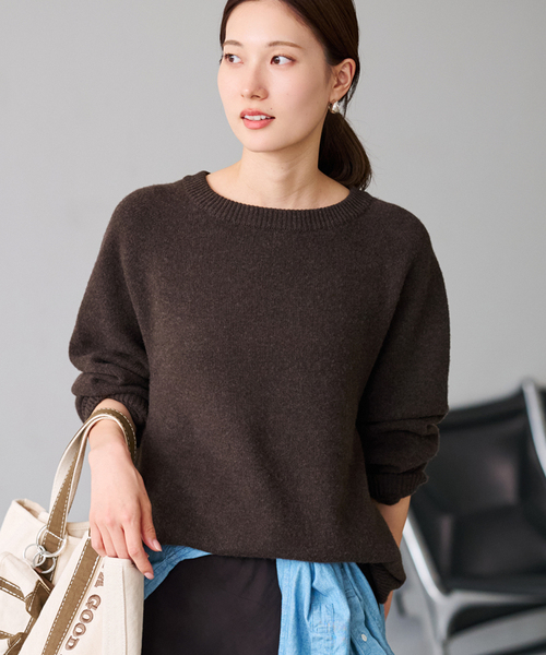 ≪追加≫ラグランスリーブ ワイドプルオーバー（ニット/セーター