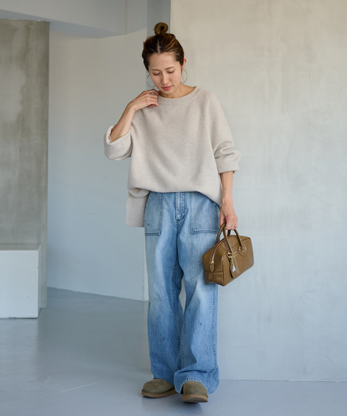 ≪追加≫ラグランスリーブ ワイドプルオーバー（ニット/セーター