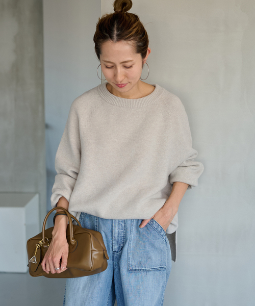 セール】≪追加≫ラグランスリーブ ワイドプルオーバー（ニット
