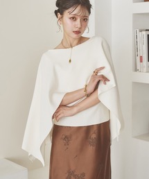 cape collar drape knit/ケープカラードレープニット