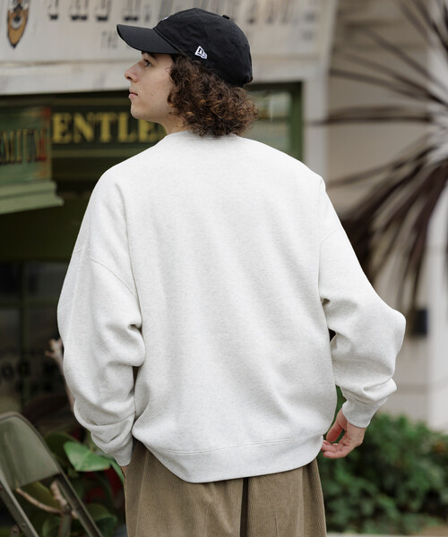 セール】限定展開 リラックスフィット 刺繍ロゴワンポイント クルー